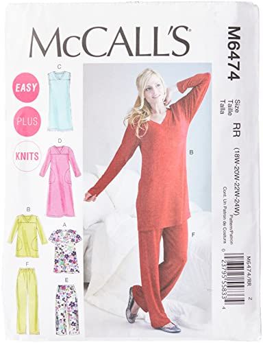 McCalls MC6474 RR (18W-20W-22W-24W) - Sewing Pattern for Elegant, Extravagant, Fashionable Designs