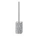 Gedy G-New Martina, wc-borstel zilver, badborstel van keramiek, afmetingen 47 x 9 x 9 cm en gewicht 0,748 kg, R&S-design, zilver, uniek