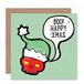 Wee Blue Coo NEW SCARY CHRISTMAS SKULL BOO HAPPY XMAS BLANK CHRISTMAS CARD