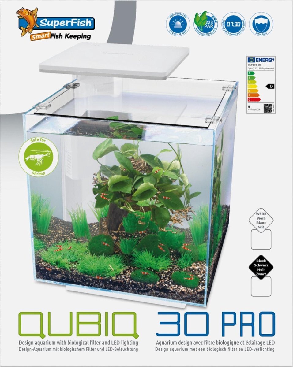 SuperFish Qubiq 30 Pro Wit aquarium wit