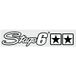 Stage6 Autocollant logo Stage6 blanc 25x4,5cm