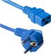 ACT Netsnoer CEE 7/7 male (haaks) - C19 blauw 1,2 m AK5172