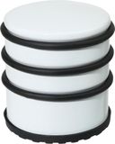 5Five Deurstopper - wit - 7 x 7,5 cm - metaal - deurstop