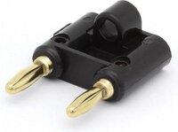 Velleman Dubbele Banaanstekker - Zwart - 5 m