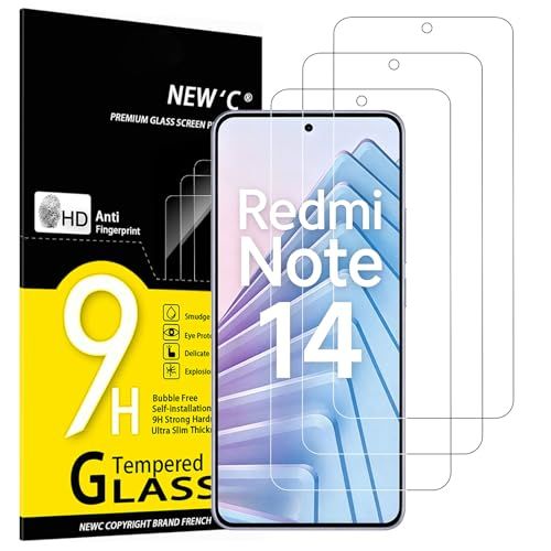 NEW'C 3 Stuks Screen Protector voor Xiaomi Redmi Note 14 5G/4G