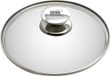 ELO Couvercle en verre - 32 cm - Bouton en acier inoxydable