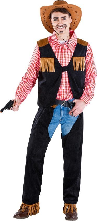 Tectake dressforfun - Herenkostuum cowboy Matthew XL - verkleedkleding kostuum halloween verkleden feestkleding carnavalskleding carnaval feestkledij partykleding - 300567