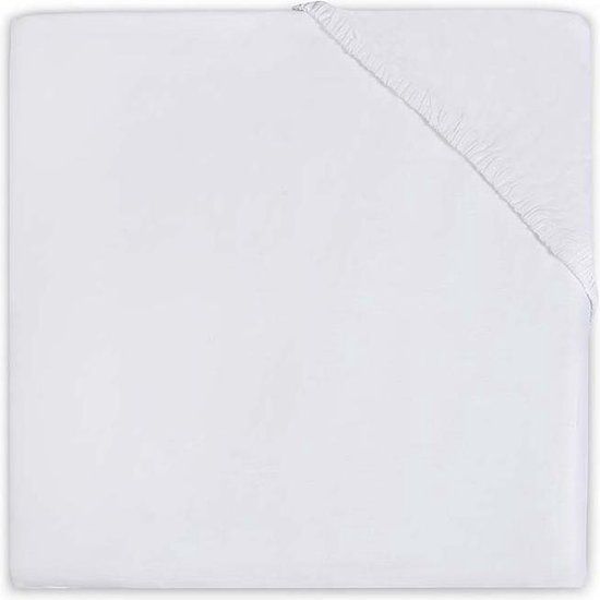 Jollein Baby Fitted Sheet - White - Cotton - 70x140cm