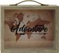 HAES DECO Tirelire Coffre au trésor en bois Morlaix 21 cm x 17 cm x 6.5 cm