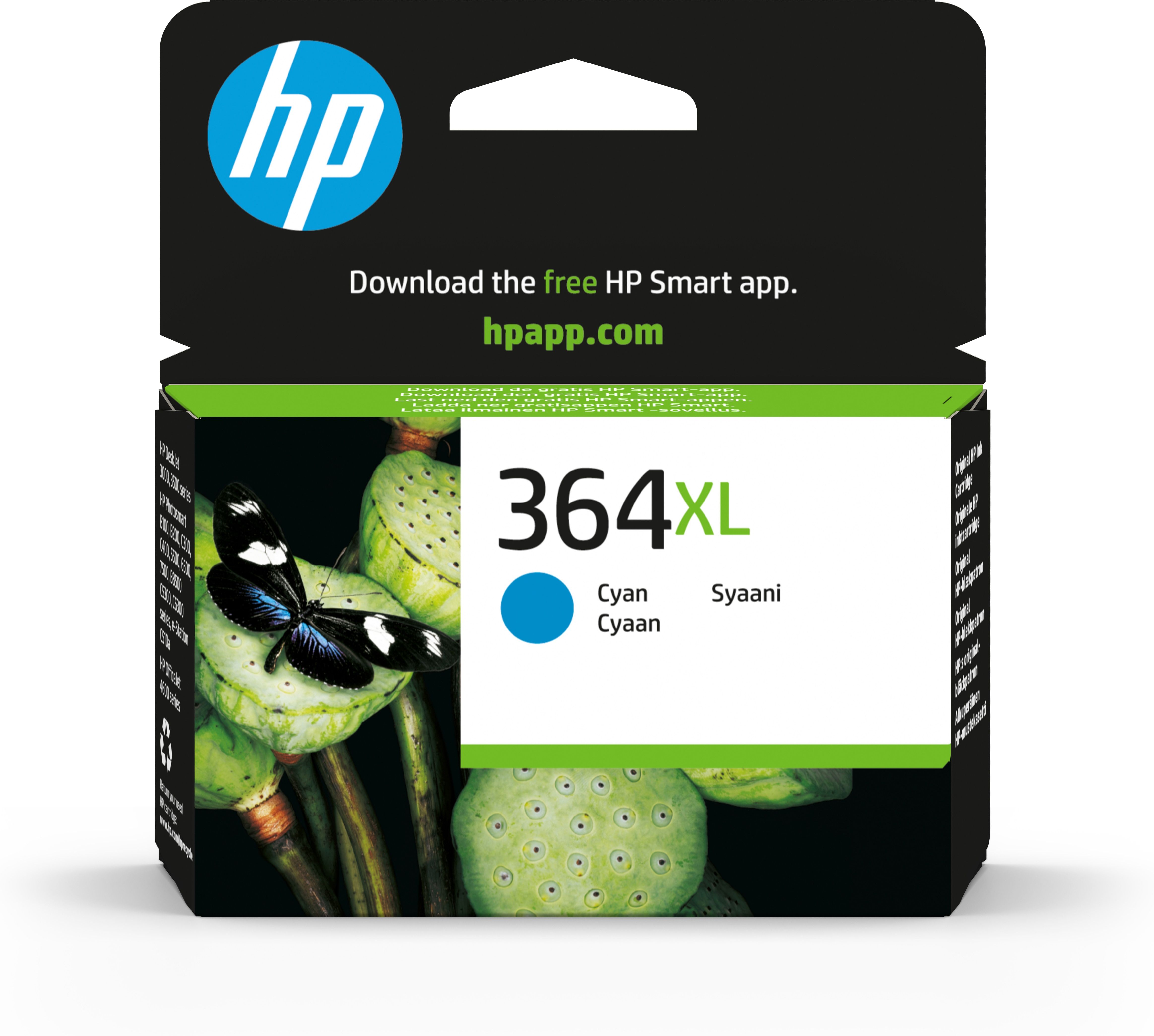 HP 364XL High Capacity Cyan Ink Cartridge