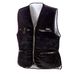 texxor Unisex Werkvest Vega gevoerd breed corduroy vest zwart S
