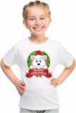 Bellatio Decorations Shoppartners Bv Kerst t-shirt voor jongens met ijsbeer print - wit - shirt voor jongens en meisjes 158/164