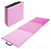 4FIZJO 3-teilige Gymnastikmatte, 180 × 60 × 5 cm, Klappbare Trainings- & Reha-Matte aus PVC/EPE