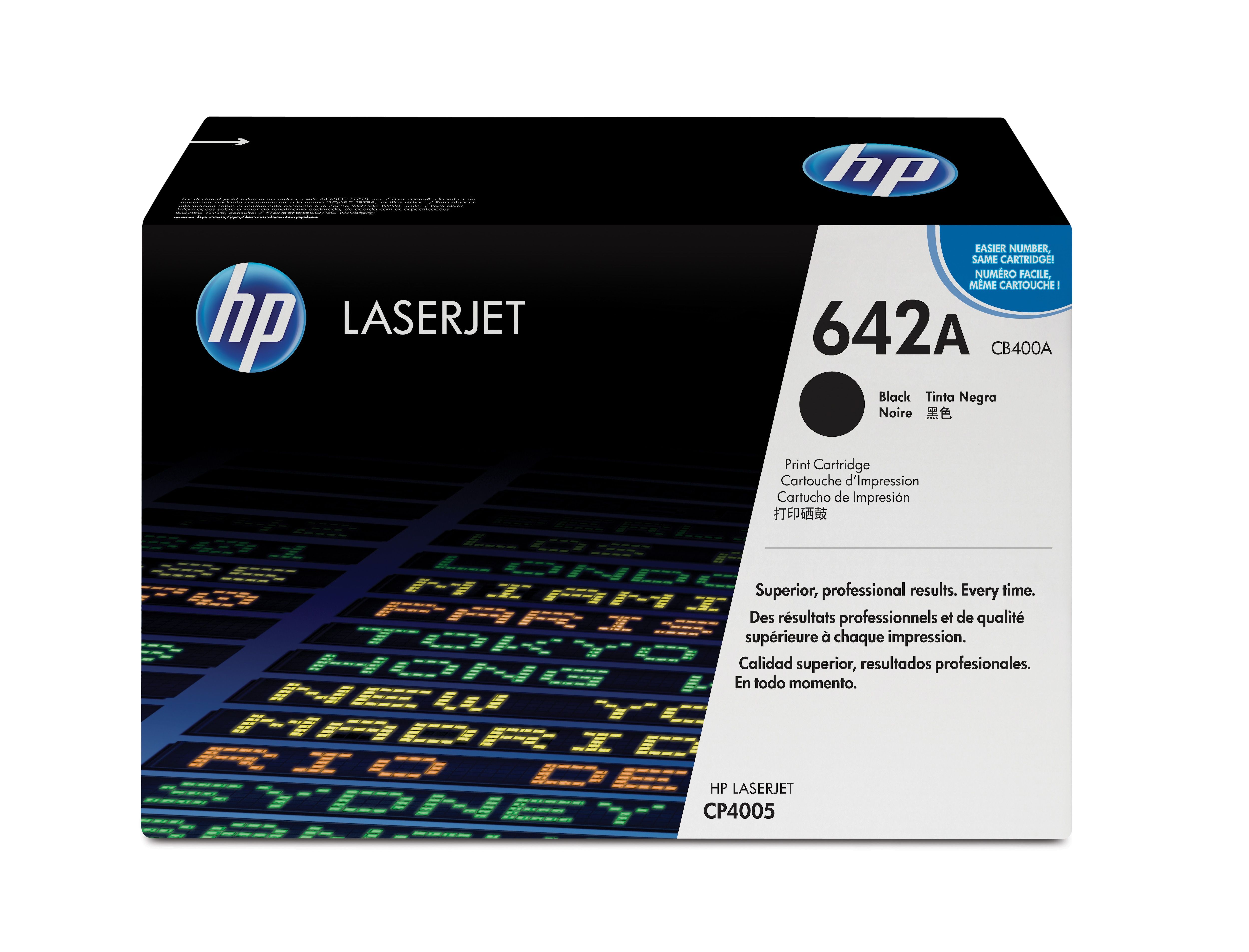 HP 642A Black Original LaserJet Toner Cartridge - CB400A