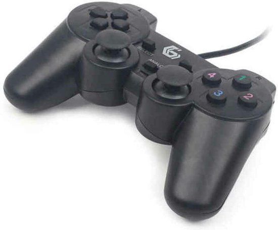 GMB Gaming Dual Vibration USB Gamepad - Black - 1.8m