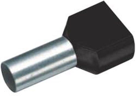 Vogt Verbindungstechnik 460714D Dubbele adereindhulzen 6 mm² Deels geïsoleerd Zwart 100 stuk(s)