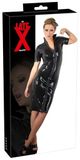 The Latex Collection LateX – Latex Jurk Strak Ontwerp met Openstaande Kraag voor Gedisciplineerd Uiterlijk Maat S – Zwart