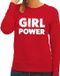 Bellatio Decorations Girl Power Rood Katoen Trui L