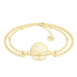SERASAR Zilveren Damesarmband [Life] - Goud - 18-Karaats Gouden Sieraden