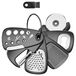 Accessoire de cuisine 6-en-1 - Inox - Râpe à fromage/ouvre-bouteille - Épluche-légumes/épluche-agrumes - Couteau à pizza - Gain de place - Convient pour la maison/le camping - Accessoire de cuisine