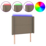 VidaXL Hoofdbord Taupe 203x16x78/88 cm Stof
