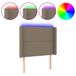 VidaXL Hoofdbord Taupe 203x16x78/88 cm Stof