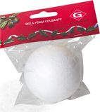Gerimport Piepschuim bal/bol - D15 cm - wit - DIY hobby/decoratie bal