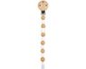 Nattou Silicone Speenkoord - Fopspeenketting - 30 cm - Beige Wit Gestipt