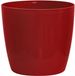 Garden ID Pot de fleurs brillant - Rouge brillant avec roulettes - 35 x 32 cm