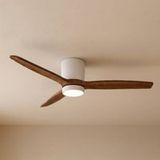 Lucande Faipari LED Ceiling Fan, Dark Wood, DC, 132 cm