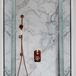 Hudson Reed Elizabeth Klassieke Inbouw Douchekraan Thermostatisch 1-Weg met Handdouche en Glijstang - Satin Copper