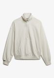 Superdry Studios Sweatshirt met Halve Rits Dames Off White Katoen Maat 16