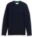 Tom Tailor - Pull en maille en coton - Taille XL - bleu capitaine ciel