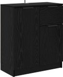 vidaXL Dressoir Zwart Eiken 60 x 30 x 70 cm