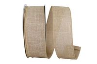 Reliant Ribbon 92573W-750-40K Everyday Linen Value Wired Edge Ribbon, 2-1/2 inch x 50 m, natuurlijk