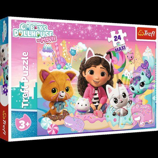 Trefl Gabby's Dollhouse, Gabby's Cat World Maxi Puzzle - 24 Stukjes