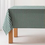 GAMUSI - Vlekbestendig Tafelkleed Katoen Polyester Vichy Ruit - 140 x 200 cm - Groen