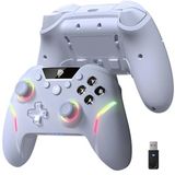 EasySMX X20 Draadloze Controller, Hall Effect Joysticks, Programmeerbaar - Wit