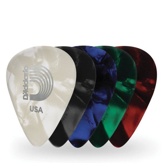D'Addario 1CAP2-25 Assorted Pearl Celluloid 0,5 mm Light - Plectrums