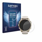 Savvies 3 Stuks Screenprotector - Geschikt voor Garmin Fenix 8 (43 mm) - Beschermfolie Glas Transparant