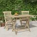 Maison Exclusive Table de jardin pliante, gris, en bois massif d'acacia, dimensions : 120 x 70 x 75 cm