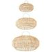 J-line Lampenkappen en lampvoeten S/3 ABAT-JOUR ROTIN NATUREL (78.5x78.5x39cm)