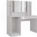 Vicco Kaptafel Sherry, Wit/Wit Hoogglans, 119.8 cm avec miroir