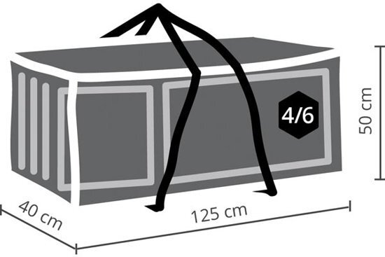 Perel Tuinkussenhoes 125 x 40 x 50 cm