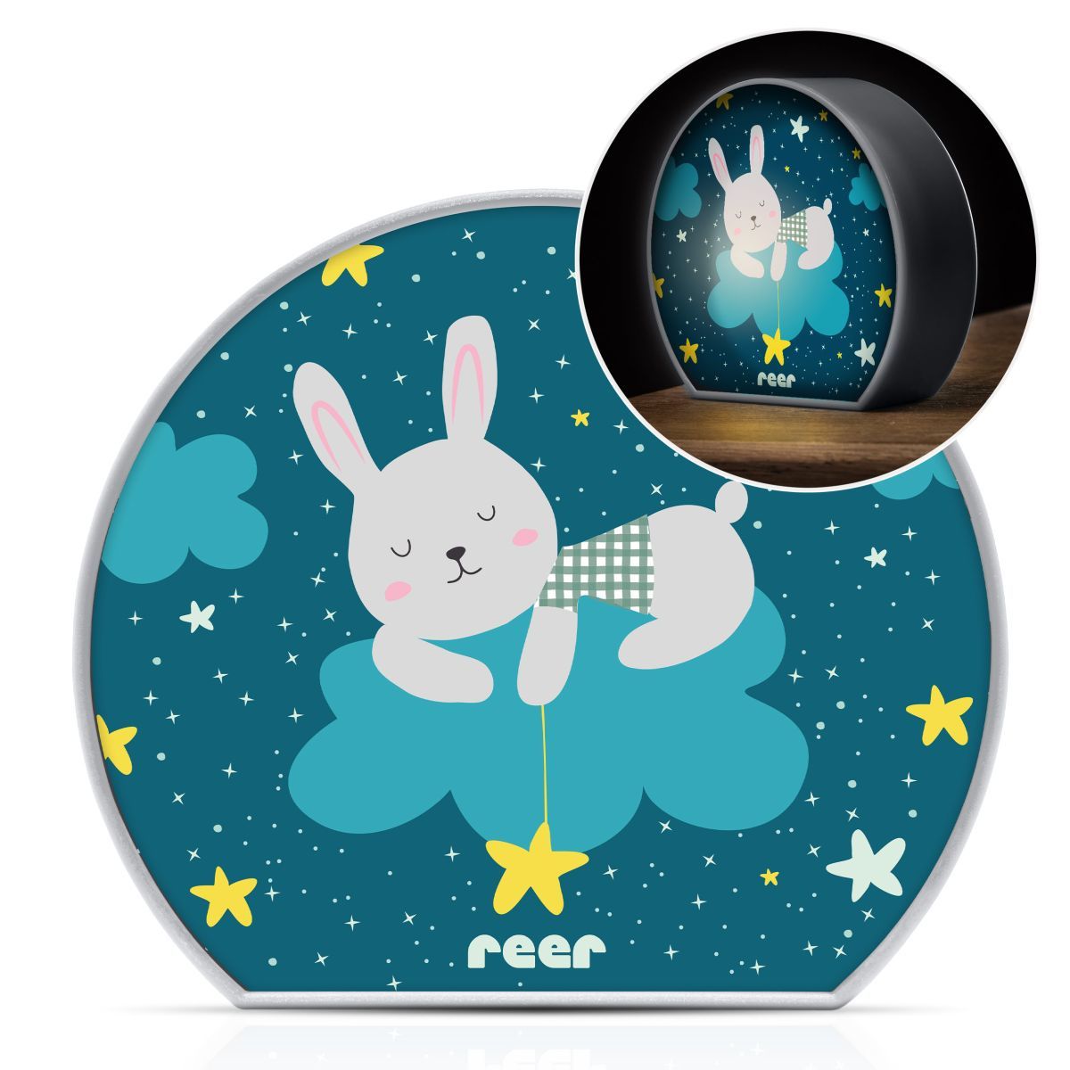 Reer MyBabyLight Rabbit Night Light - Blue - LED - Tabletop