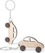 Merkloos / Sans marque Auto Sleutelhanger - 3 stuks - Hout - 4x7 cm