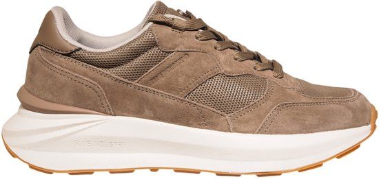 Blue Industry Blue Jogger suède heren sneakers taupe