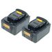 Vhbw 2x Batterie Compatible Avec Dewalt Dcf895m2 Dcf895l2, Dcf895d2, Dcf895c2, Dcf895b Outil Électrique (4000 mAh, Li-ion, 18 V), 1x USB-C Femelle