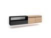 INNOVATION HOME FURNISH S.L. Meuble tv effet bois de chêne et noir 200x35x45cm suspendu