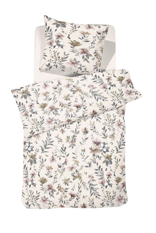 Cinderella Botanica Dekbedovertrek - Eenpersoons - 140x200/220 cm - Beige